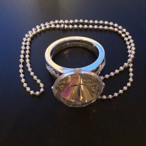 💍💎Fun large diamond ring necklace